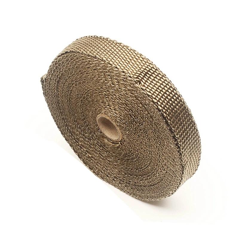 Fiber Thermal Exhaust Tape Pipe Wrap High Temperature Heat Resistance Cloth Header for Motorcycle Auto Exhausts Syst